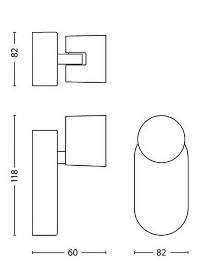 LED Single Spotlight Wall Light, White