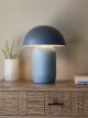 Mushroom Rechargeable Dimmable Table Lamp,Haze Blue/Lake Blue