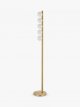 Modern Chandelier Floor Lamp, Matte Warm Brass