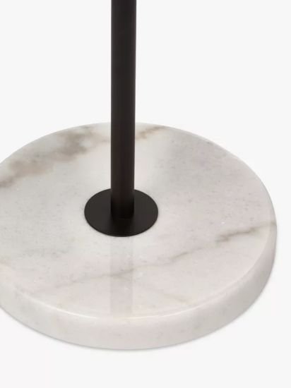 Marble Pleat Floor Lamp, Matt Black