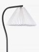 Marble Pleat Floor Lamp, Matt Black